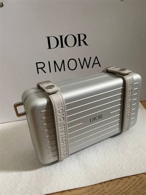 dior x rimowa personal clutch on strap aluminium|dior rimowa price.